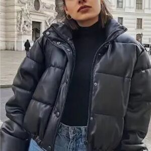 Zara black puffer jacket